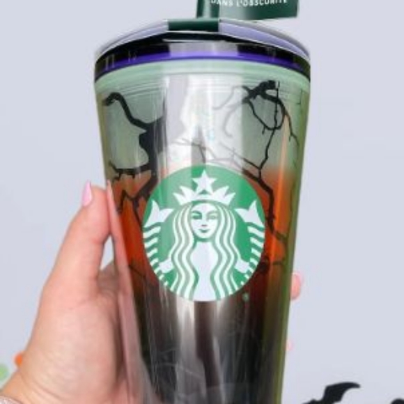 🎃NEW SET OF STARBUÇKS TUMBLERS DRINK CUPS SPOOKY GLOW IN DARK HALLOWEEN - Picture 6 of 10